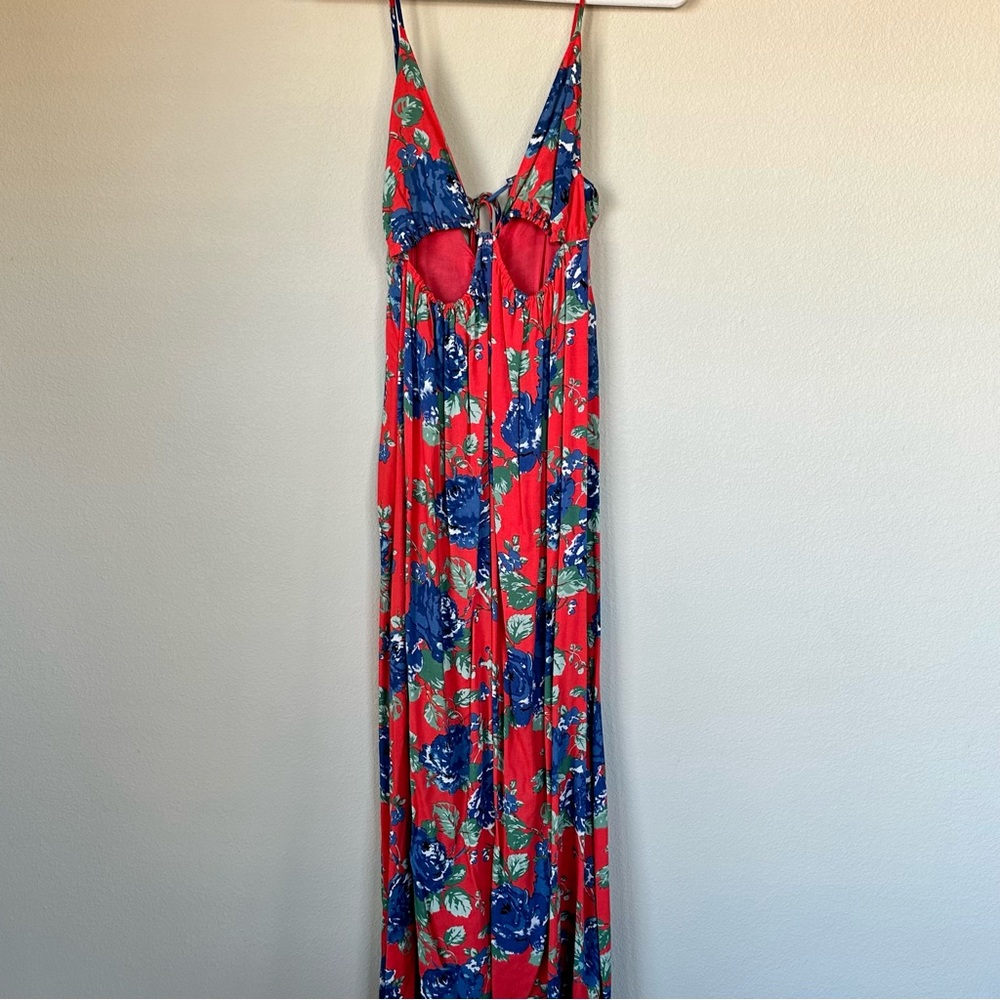 Side Small Adjustable Straps Maxi Dress